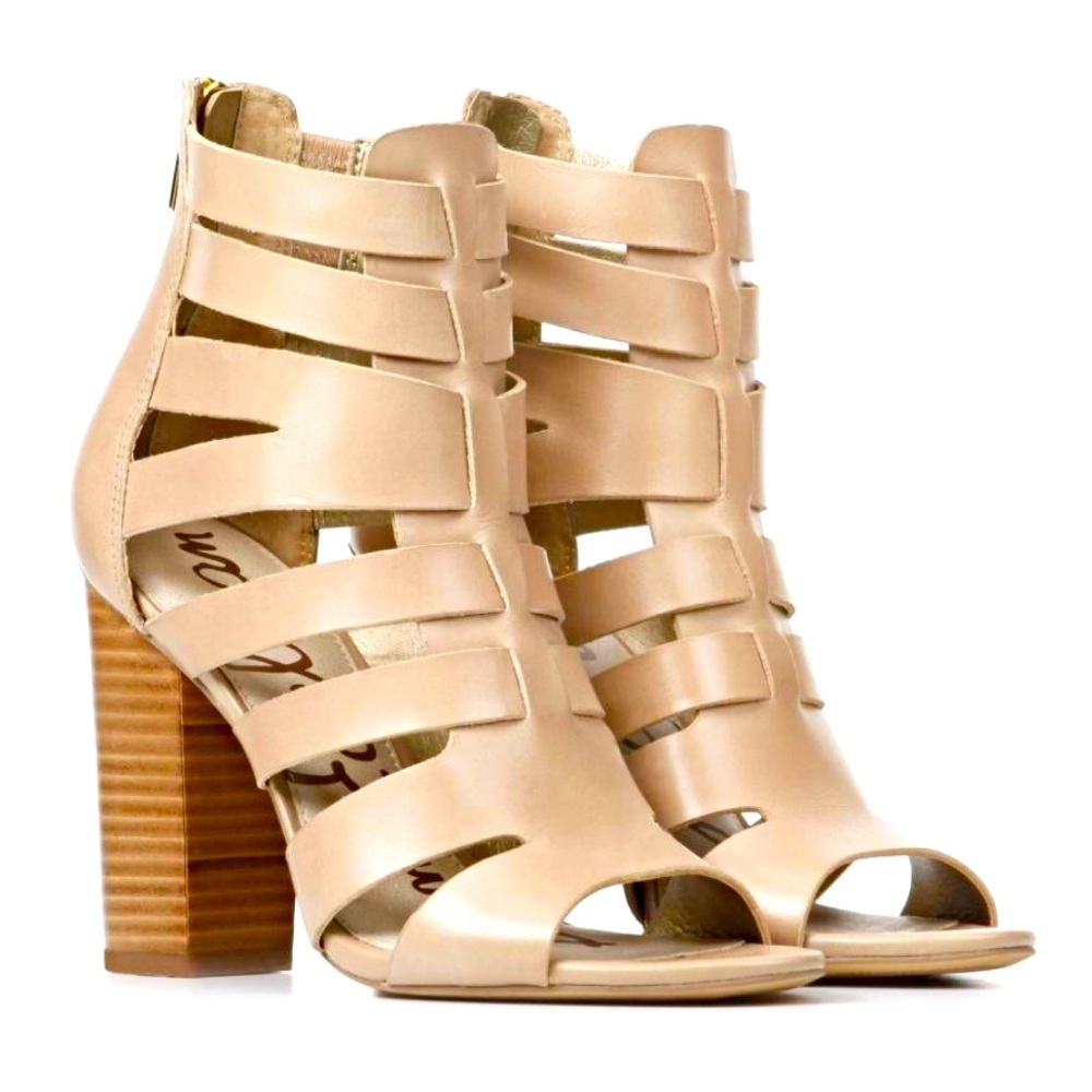 Sam Edelman Yazmine Gladiator Chunky Heel Sandal sz 9 in Nude